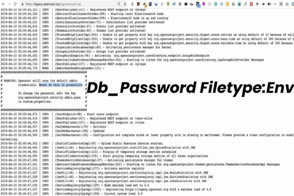 Db_Password Filetype:Env