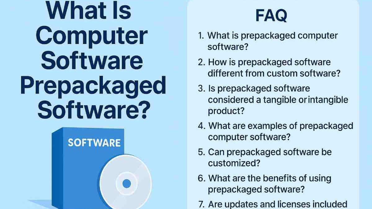 What Is Computer Software Prepackaged Software?